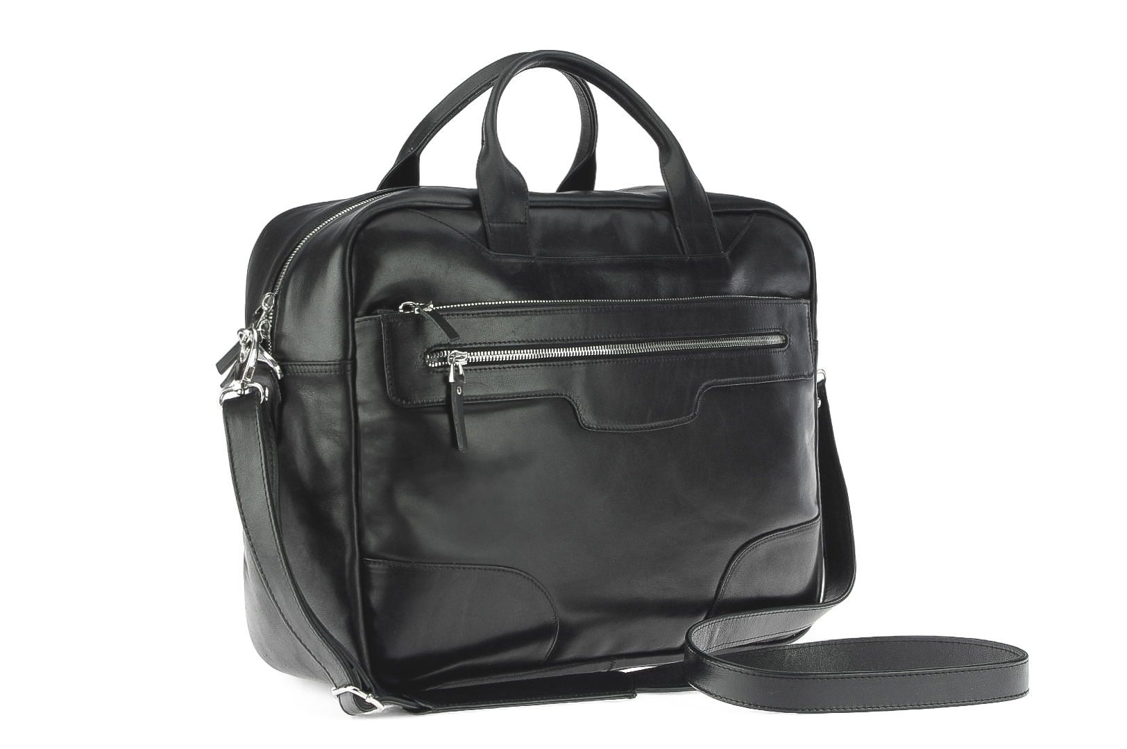 A4 Leather Portfolio-Bag  705 BL-0-1BR_NIC