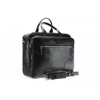 Leather briefcase bag A4 706 BL-0-1BR_NIC
