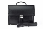 Classic A4 leather briefcase, 78 BL-0-1BR