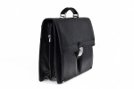 Classic A4 leather briefcase, 78 BL-0-1BR