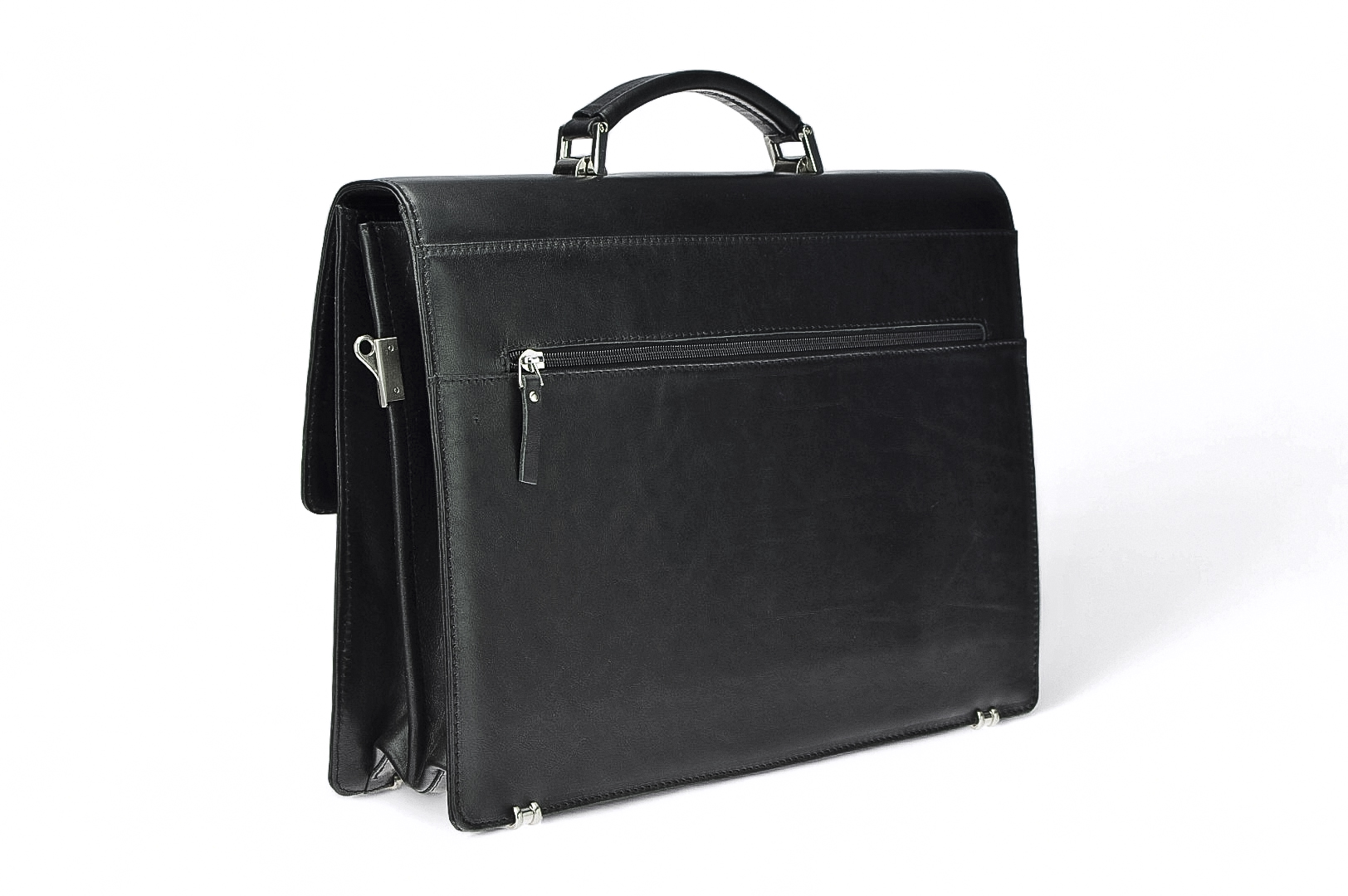 Classic A4 leather briefcase, 78 BL-0-1BR