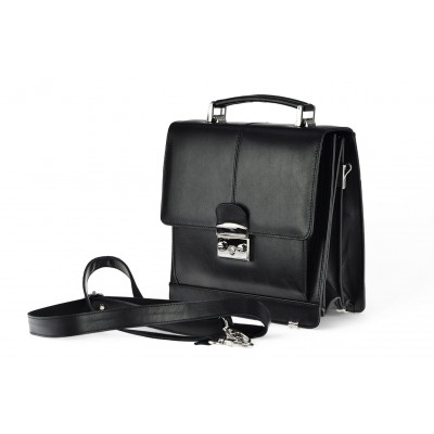 Leather satchel Model 8 BL-0-1BG