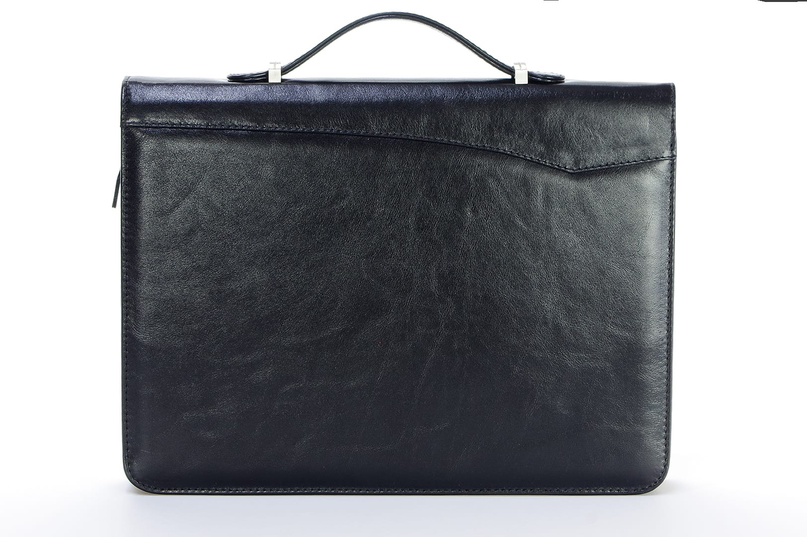 A4 size conference folder with a zipper made of genuine leather. 24R BL 0-1F