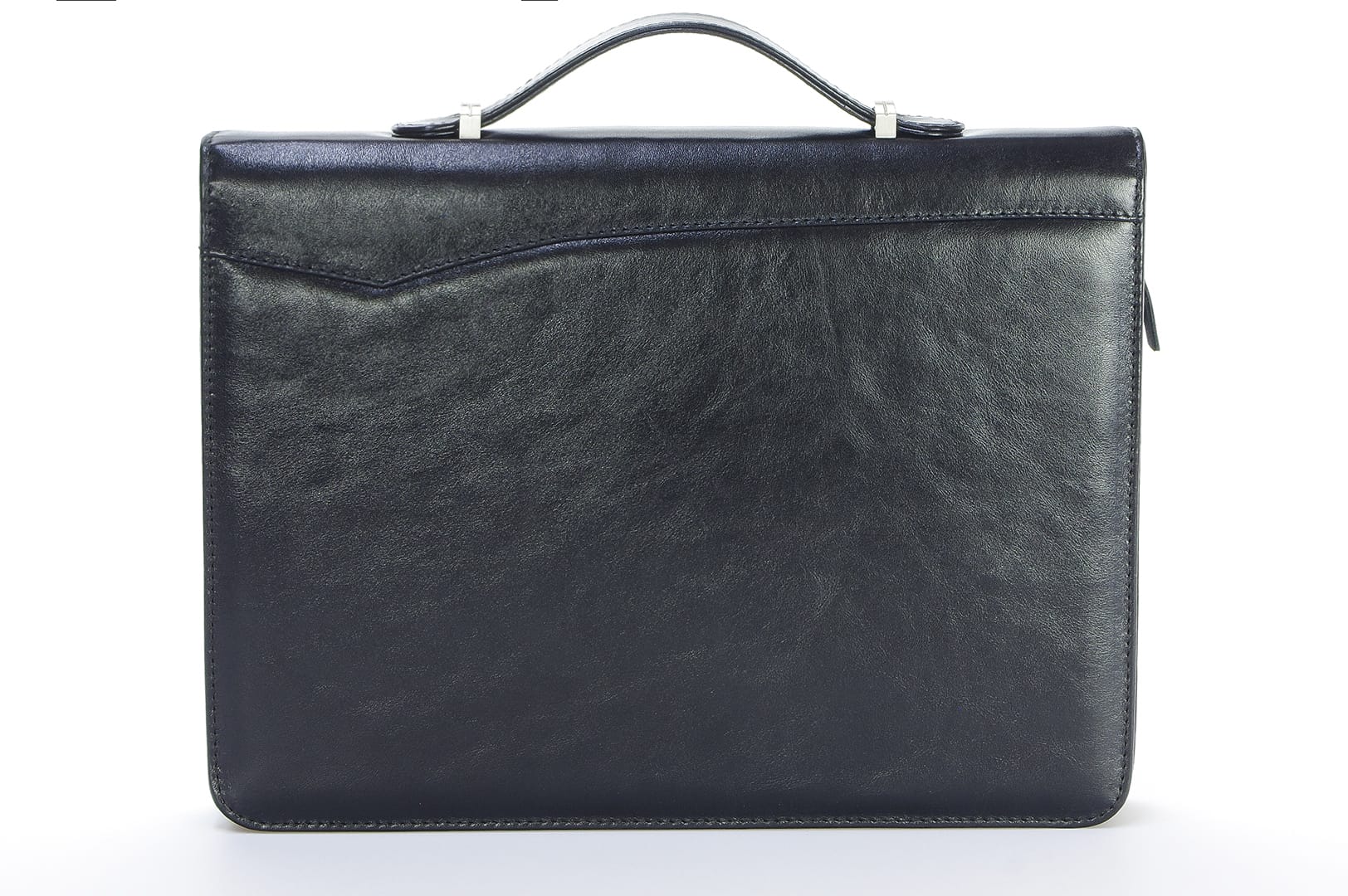 A4 size conference folder with a zipper made of genuine leather. 24R BL 0-1F