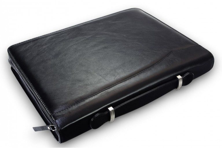 Genuine Leather A4 Zipper Conference Folder | Eric Lasko