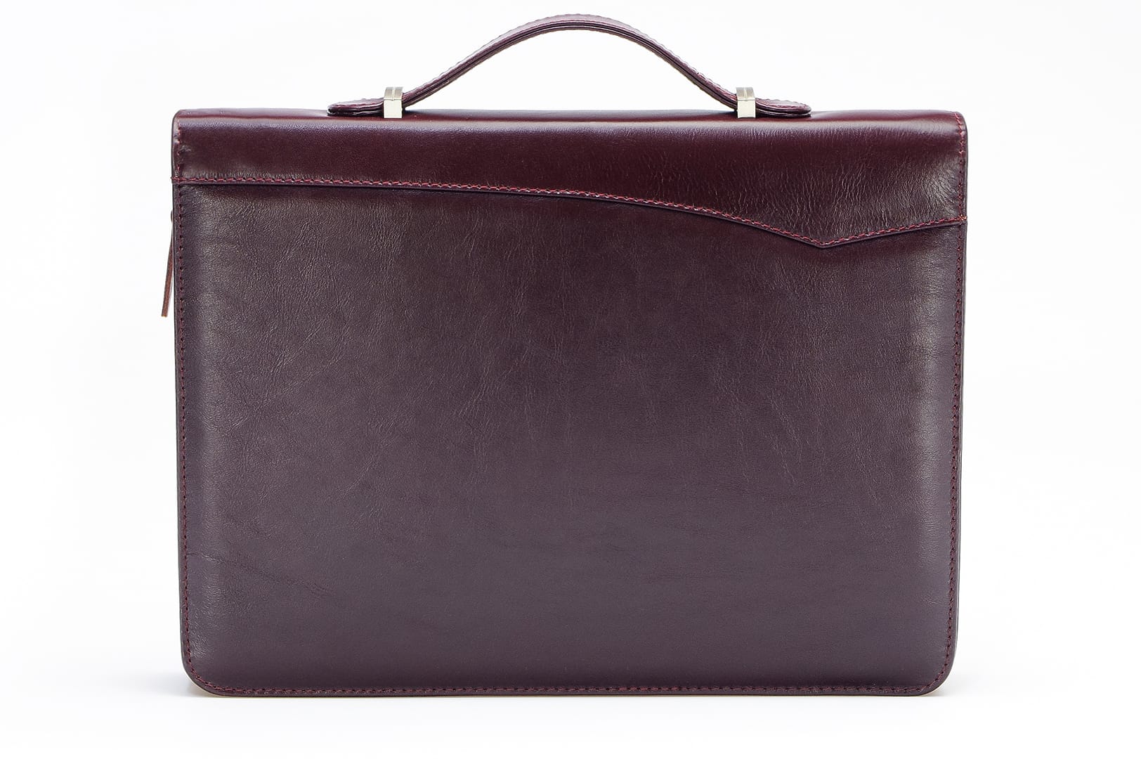 A4 size conference folder with a zipper made of genuine leather. 24R BL 0-2F