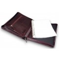 A4 size conference folder with a zipper made of genuine leather. 24R BL 0-2F