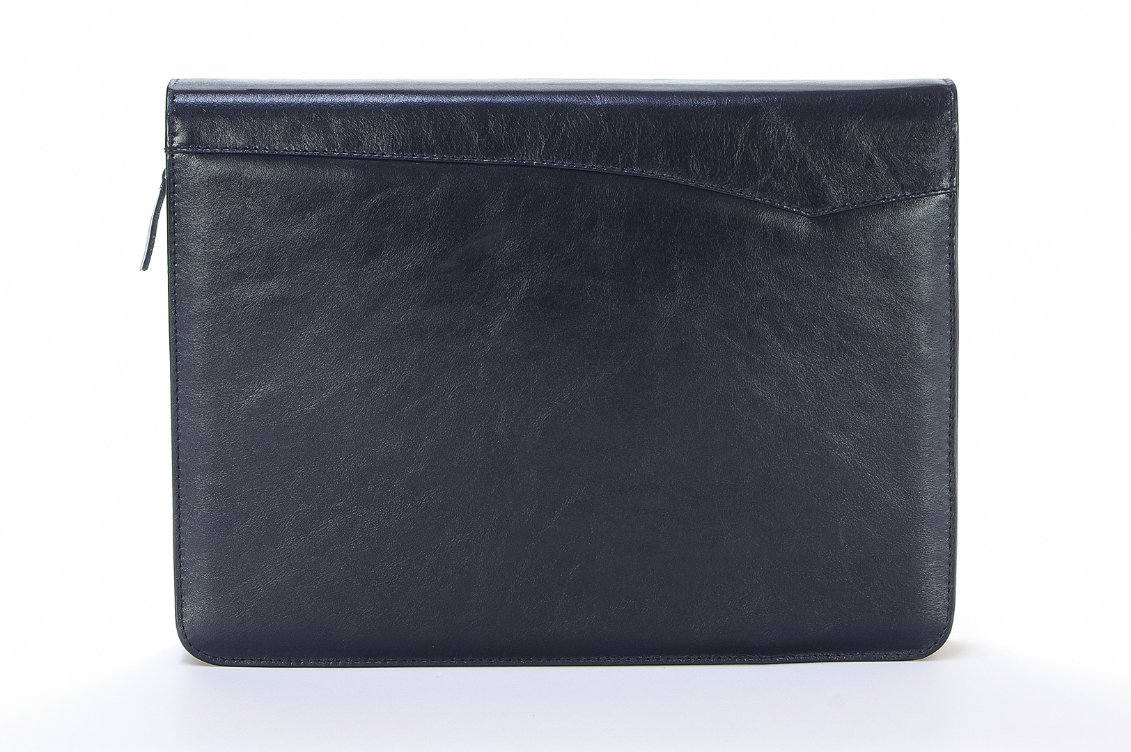 A4 size conference folder with a zipper made of genuine leather. 24 BL 0-1F