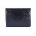 A4 size conference folder with a zipper made of genuine leather. 24 BL 0-1F