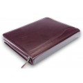 A4 size conference folder with a zipper made of genuine leather. 24 BL 0-2F
