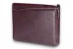 A4 size conference folder with a zipper made of genuine leather. 24 BL 0-2F