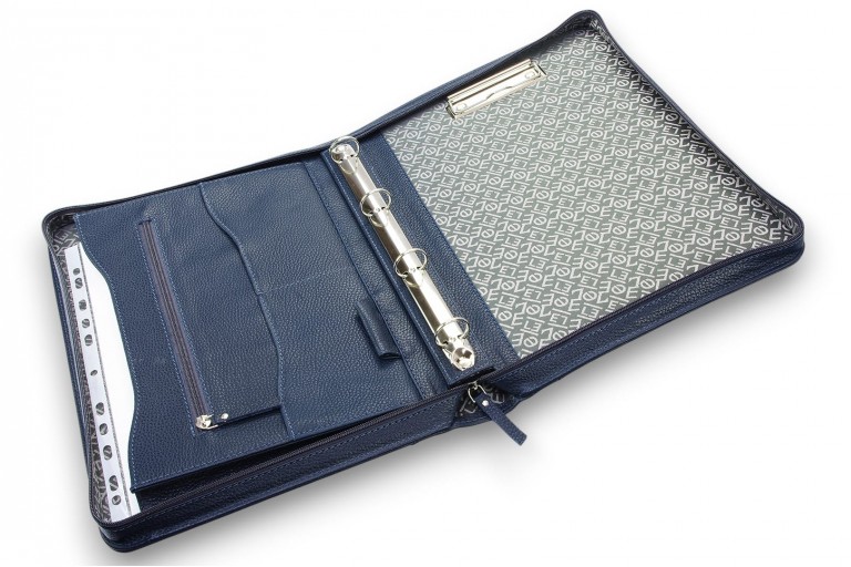 Genuine Leather A4 Conference Folder with Zipper | Eric Lasko