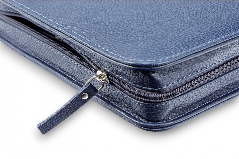 Genuine Leather A4 Conference Folder with Zipper | Eric Lasko