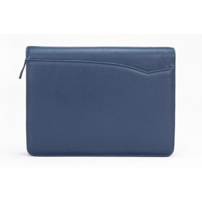 A4 size conference folder with a zipper made of genuine leather 24 EL-4-3F