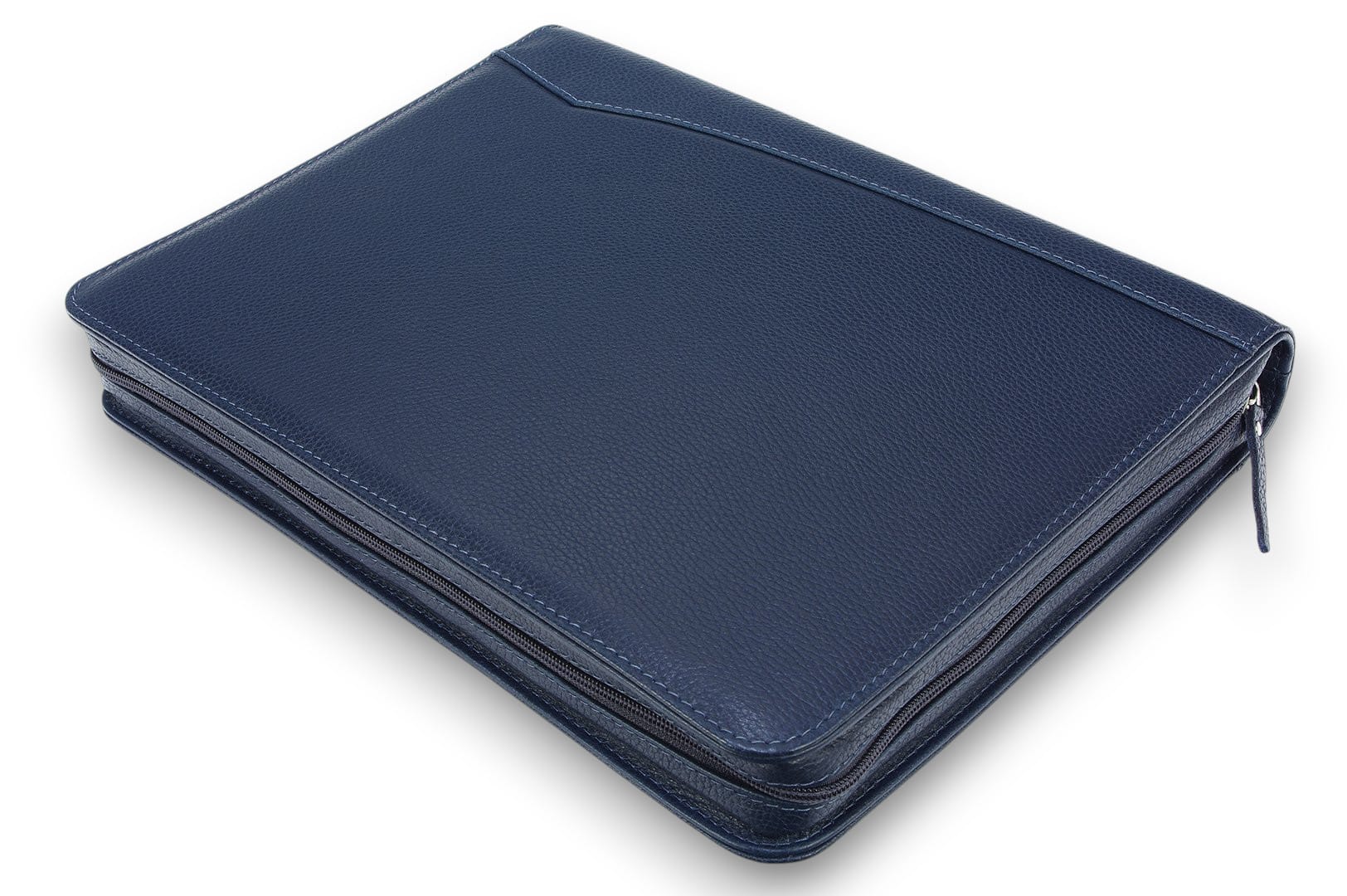A4 size conference folder with a zipper made of genuine leather. 24 EL 4-3F